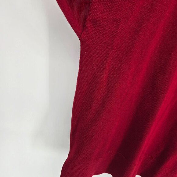 DKNY womens size medium rudolph red long sleeve sweater sequin pocket - Picture 3 of 11